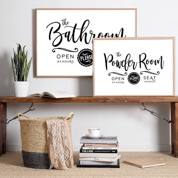Bathroom Sign Prints