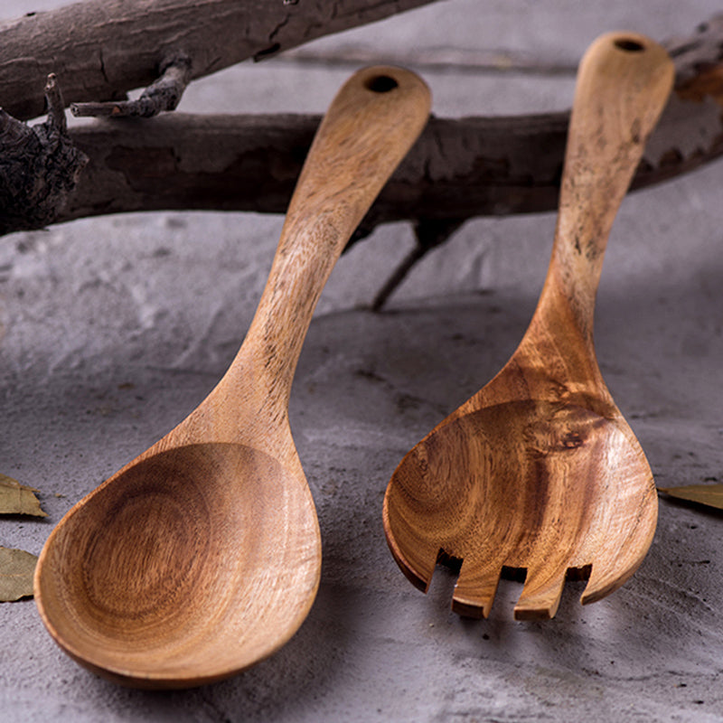 Wooden Salad Serving Spoon Set