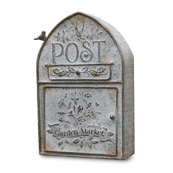 Metal Mailbox Butizone Storage Mail Box for Leaving Message Farmhouse Post Decoration Crafts Outdoor Letter Box
